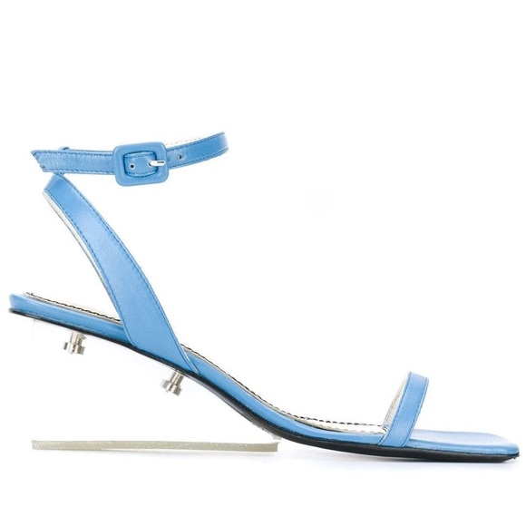 ♦️SOLD Nicole Saldana blue PVC sandals Alyssa - Picture 2 of 8